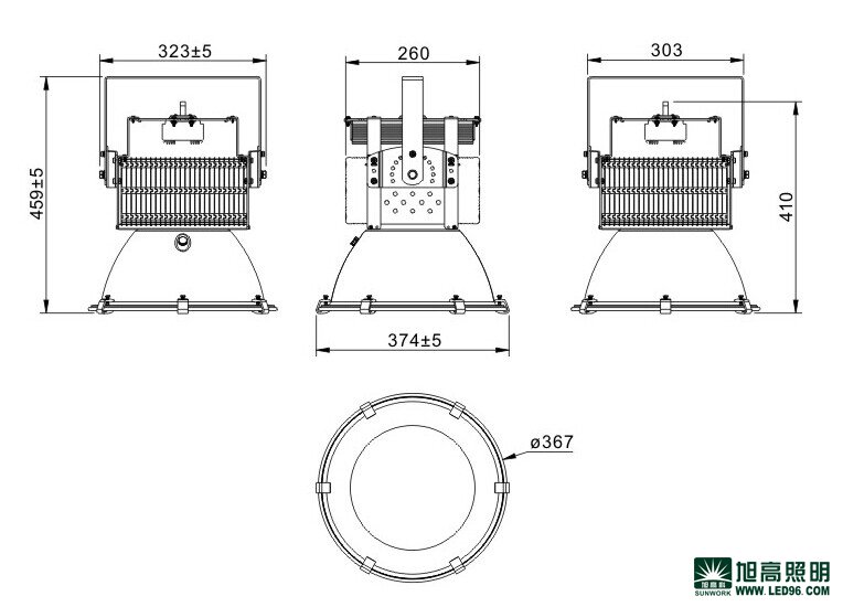 高档高端SWK205-100w高效LED工矿灯，LED工厂灯厂家直销，LED节能灯体育场馆